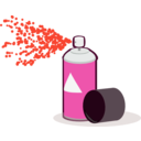 download Spray Paint In Action clipart image with 315 hue color