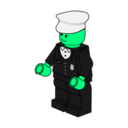 download Lego Town Policeman clipart image with 90 hue color