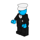 download Lego Town Policeman clipart image with 135 hue color