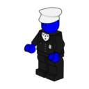 download Lego Town Policeman clipart image with 180 hue color