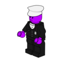 download Lego Town Policeman clipart image with 225 hue color