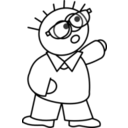 download Specman Looking Right clipart image with 270 hue color