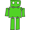 download Blue Robot clipart image with 225 hue color