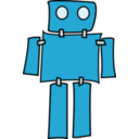 download Blue Robot clipart image with 315 hue color