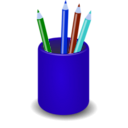 download Penholder clipart image with 180 hue color