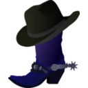 download Cowboy Boot And Hat clipart image with 225 hue color