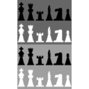 download 2d Chess Set Pieces clipart image with 90 hue color