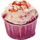 download Small Cake clipart image with 315 hue color