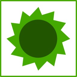 Eco Green Sun Icon