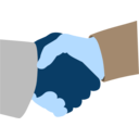 download Handshake clipart image with 180 hue color