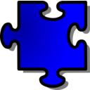 Blue Jigsaw Piece 11