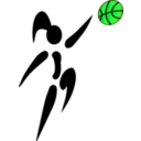 download Basketball And Woman clipart image with 90 hue color