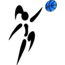 download Basketball And Woman clipart image with 180 hue color