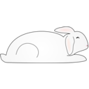 download White Bunny Rabbit clipart image with 45 hue color