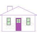 download Small House clipart image with 270 hue color