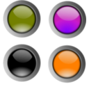 download Round Glossy Buttons clipart image with 90 hue color