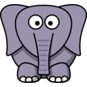 download Cartoon Elephant clipart image with 45 hue color