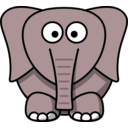 download Cartoon Elephant clipart image with 135 hue color