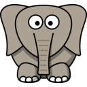 download Cartoon Elephant clipart image with 180 hue color