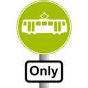 download Roadsign Trams Ony clipart image with 225 hue color