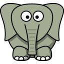 download Cartoon Elephant clipart image with 225 hue color