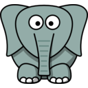 download Cartoon Elephant clipart image with 315 hue color