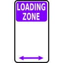 download Sign Loading Zone clipart image with 270 hue color