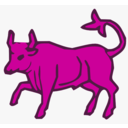download Red Bull clipart image with 315 hue color