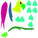 download Parrotsvg clipart image with 90 hue color