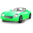 download Yellow Convertible Sports Car clipart image with 90 hue color