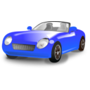 download Yellow Convertible Sports Car clipart image with 180 hue color