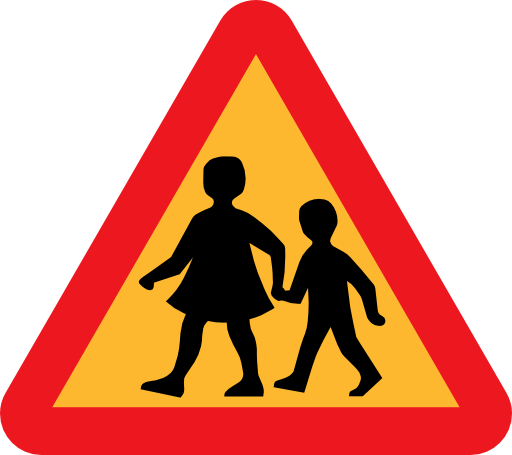 Children Crossing Road Sign