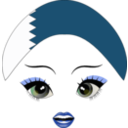download Pretty Qatari Girl Smiley Emoticon clipart image with 225 hue color