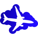 download Plane Silhouet In The Sky clipart image with 45 hue color