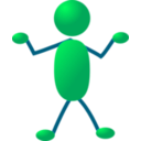 download Stickman 05 clipart image with 315 hue color