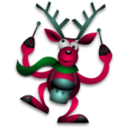 download Dancing Reindeer 2 clipart image with 135 hue color