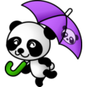 download Umbrella Panda clipart image with 45 hue color