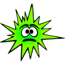 download Funny Red Bacteria clipart image with 90 hue color