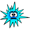 download Funny Red Bacteria clipart image with 180 hue color