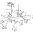 download Mars Exploration Rover clipart image with 225 hue color