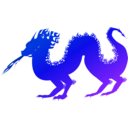 download Dragon clipart image with 225 hue color
