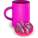 download Coffee And Doughnut clipart image with 315 hue color