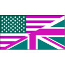 download Us Uk Flag clipart image with 315 hue color