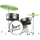 download Drum Kit clipart image with 45 hue color