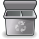 download Gray Recycle Bin clipart image with 90 hue color