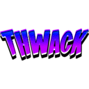 download Thwack Vintage Comic Book Sound Effects clipart image with 225 hue color