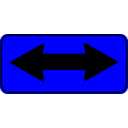 download Double Arrow Sign clipart image with 180 hue color