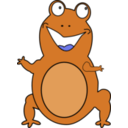 download Happy Frog clipart image with 270 hue color