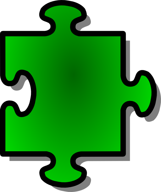 Green Jigsaw Piece 05