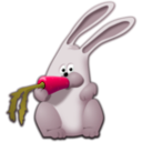 download Bunny Eating Carrot clipart image with 315 hue color
